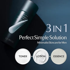 La MUSE Homme Daily: emballage élégant pour une routine masculine simplifiée.