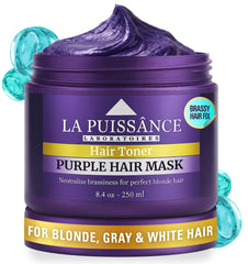 LA PUISSANCE Masque Violet pour cheveux blonds – neutralise le jaunissement.
