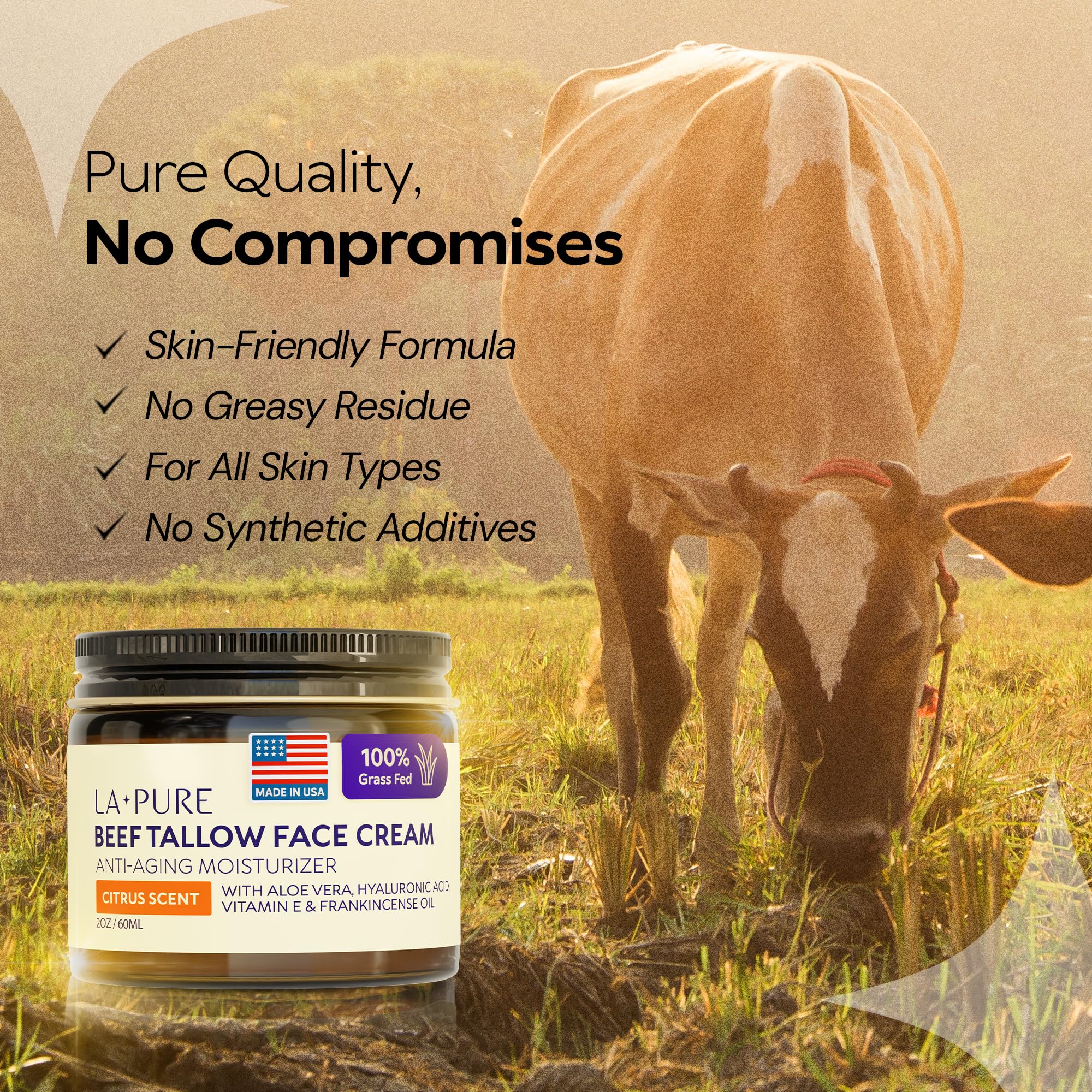 LA PURE Lightweight moisturizer quickly absorbs without leaving a greasy feel.