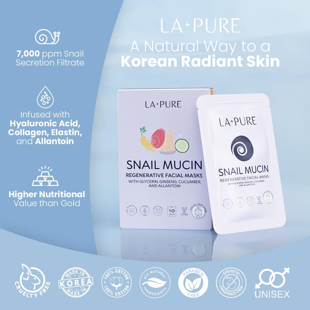 Formule hyaluronique et collagene LA PURE Mucin Escargot pour elasticite