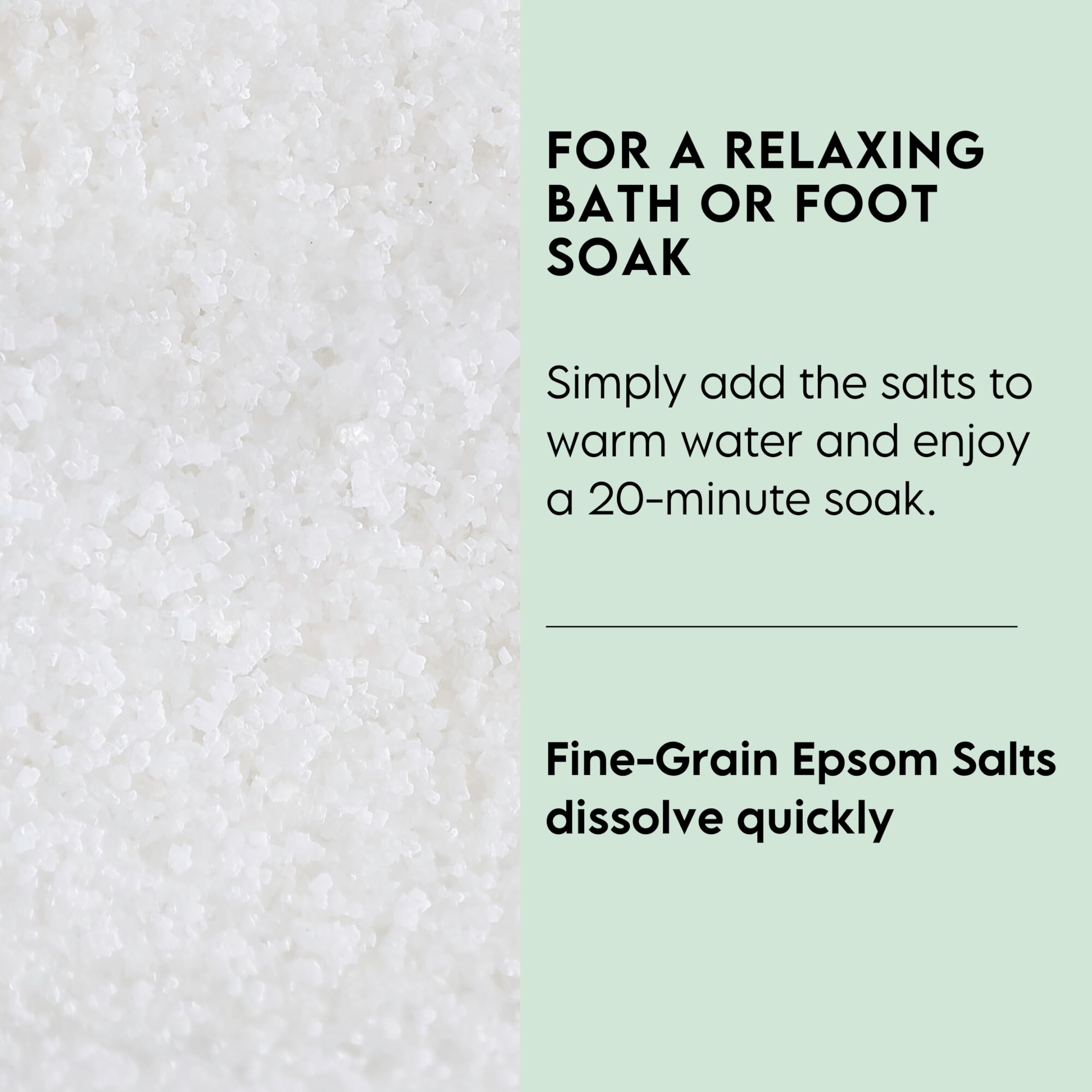 LA SALT CO – bain Epsom avec dissolution rapide et eau claire.