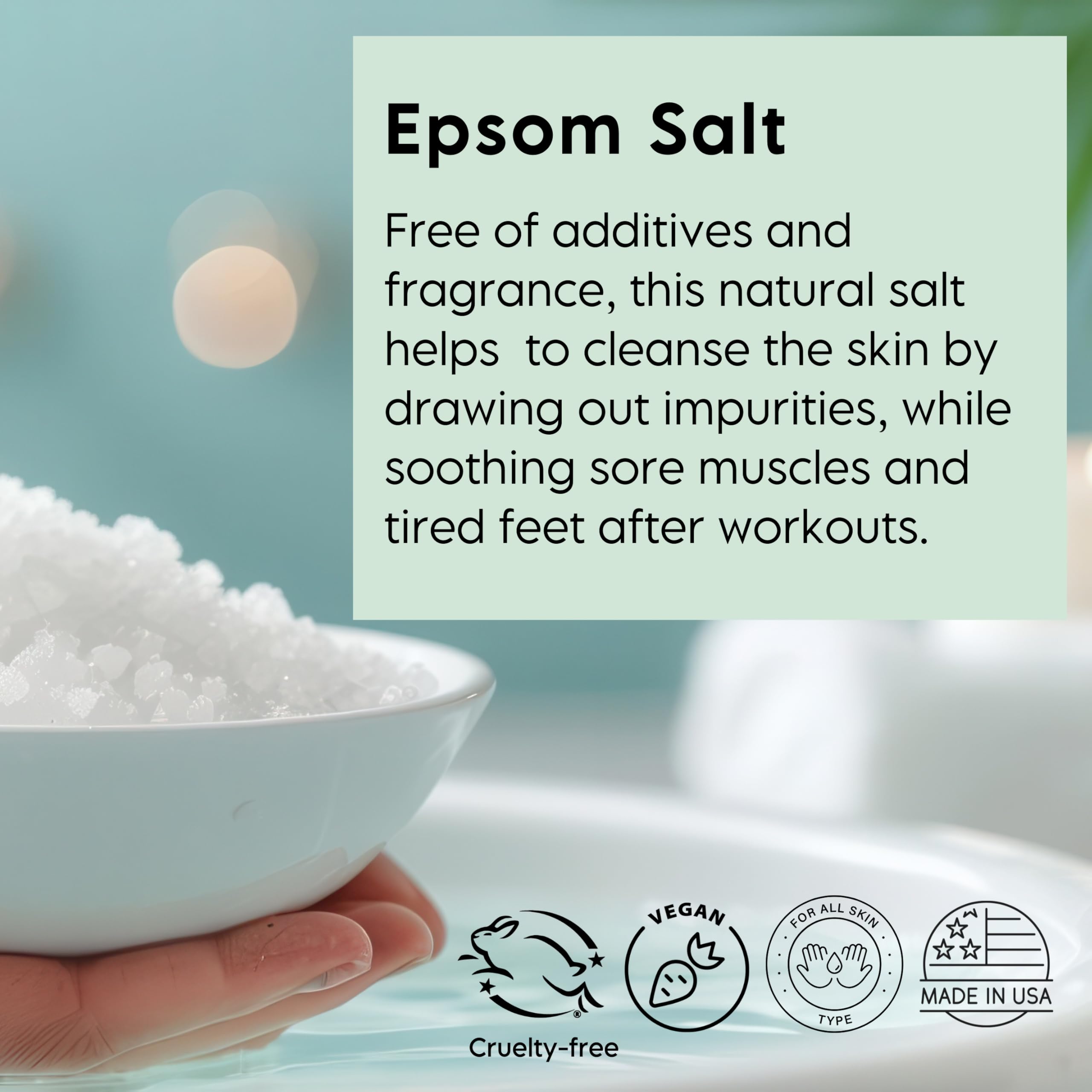 LA SALT CO – pédiluve Epsom pour un bain apaisant des pieds.