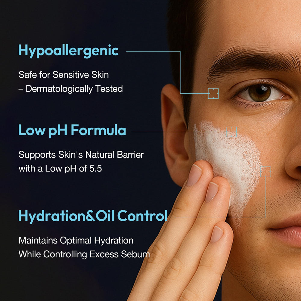 LAB BY He is_ Nettoyant Dual Pore étape massage visage.