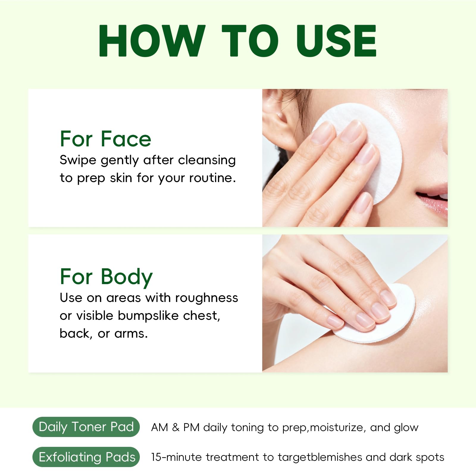 LABJD Tampons tonifiants et polissants niacinamide pour lisser et illuminer le teint.