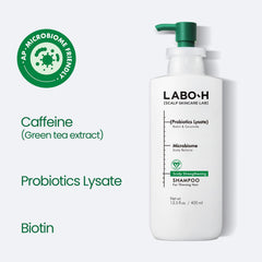 Mousse crémeuse LABO-H pendant le lavage des cheveux