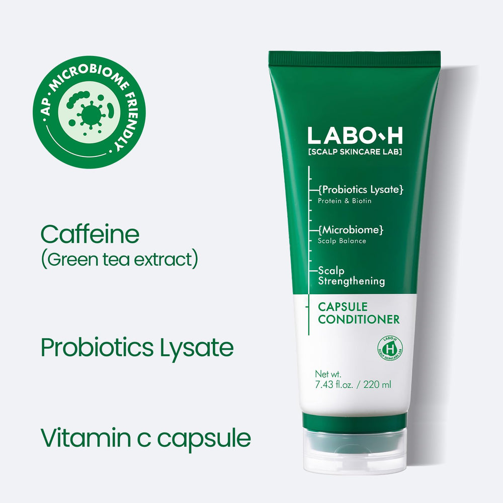 LABO-H Conditionneur Capsules – ingrédients clés et vitamine C + biotine pour l'élasticité.