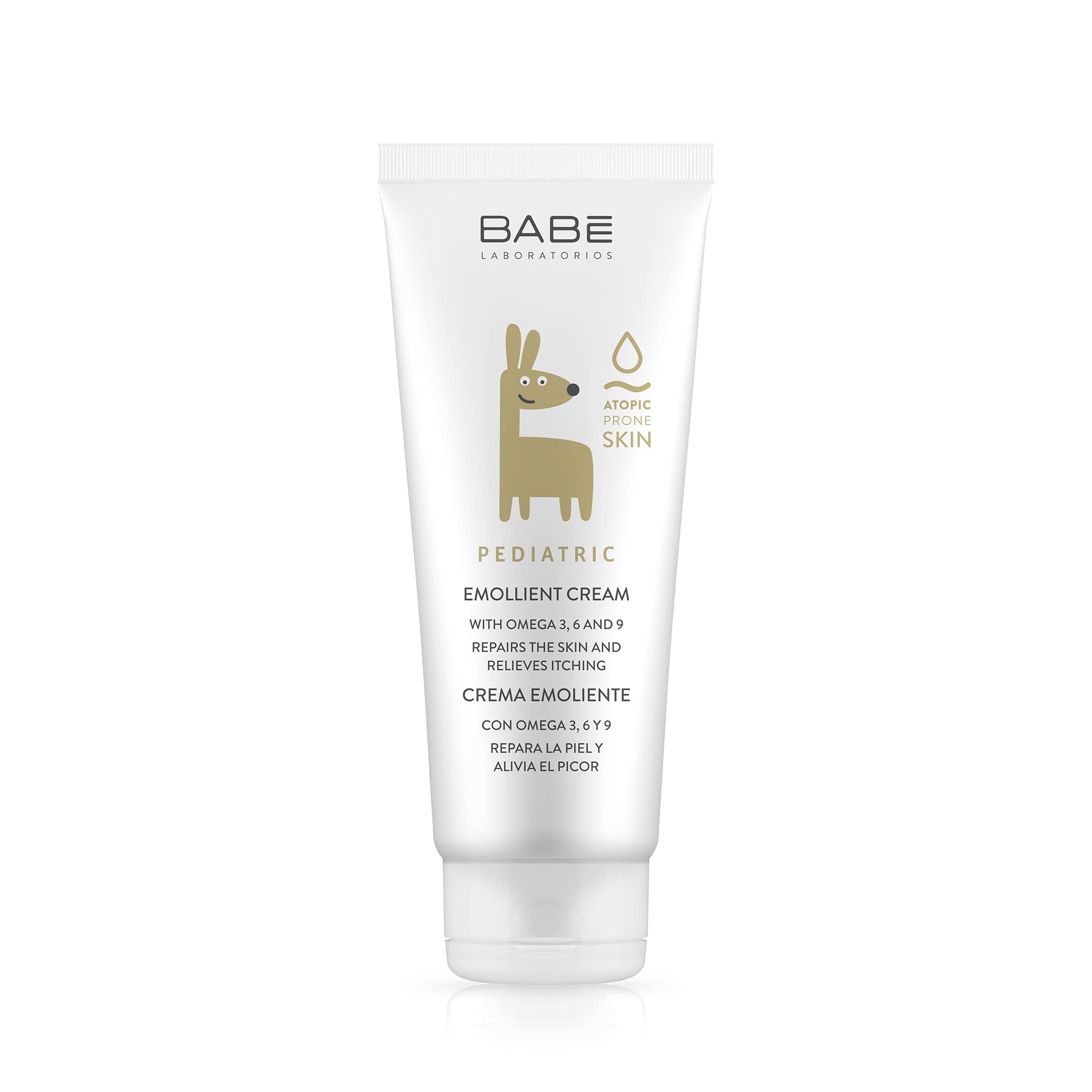 Laboratoires Babe crème émolliente pédiatrique 200 ml, bouteille facile à ouvrir pour les enfants.