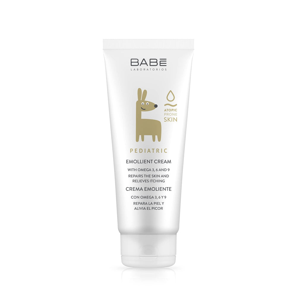 Laboratoires Babe crème émolliente pédiatrique 200 ml, bouteille facile à ouvrir pour les enfants.