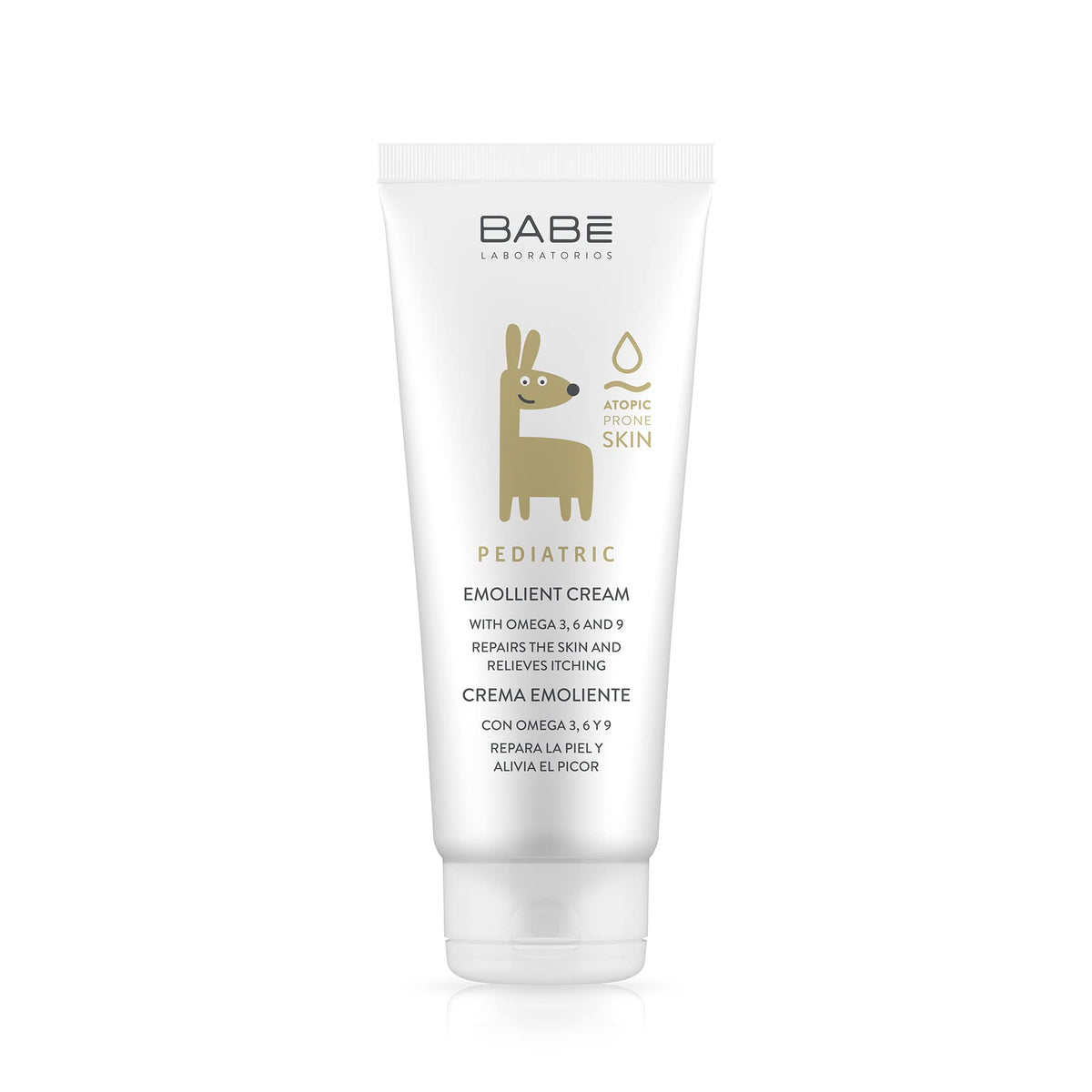 Laboratoires Babe crème émolliente pédiatrique 200 ml, bouteille facile à ouvrir pour les enfants.