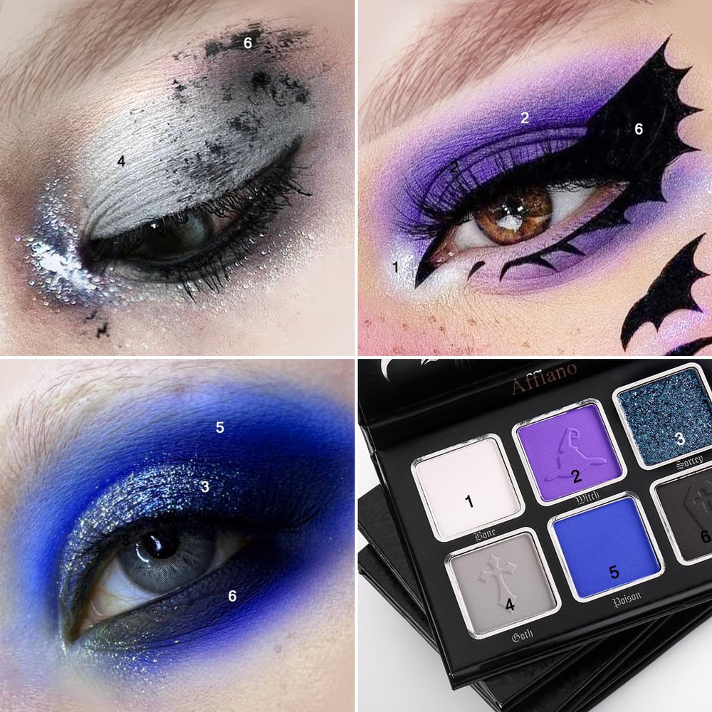La Catrina palette pour costumes sorcière et vampire avec définition.