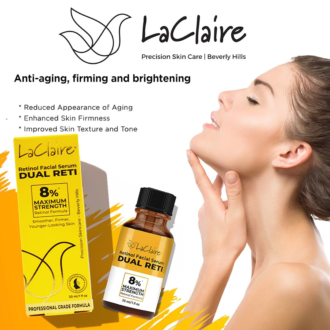 LaClaire Retinol Complex Serum, emballage fabriqué aux États‑Unis