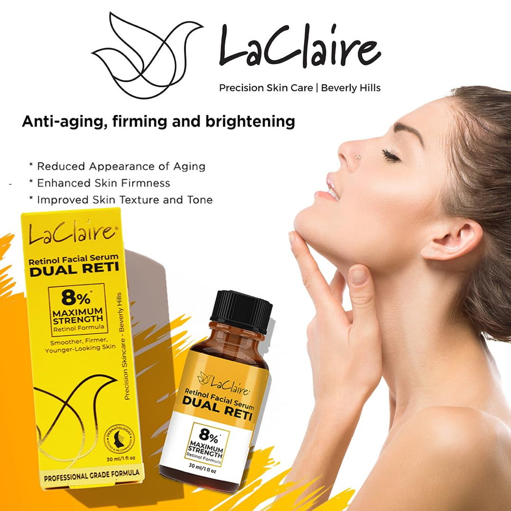 LaClaire Retinol Complex Serum, emballage fabriqué aux États‑Unis