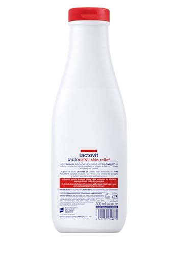 Utilisation quotidienne du gel douche Lactovit Lactourea pour peau confortable.