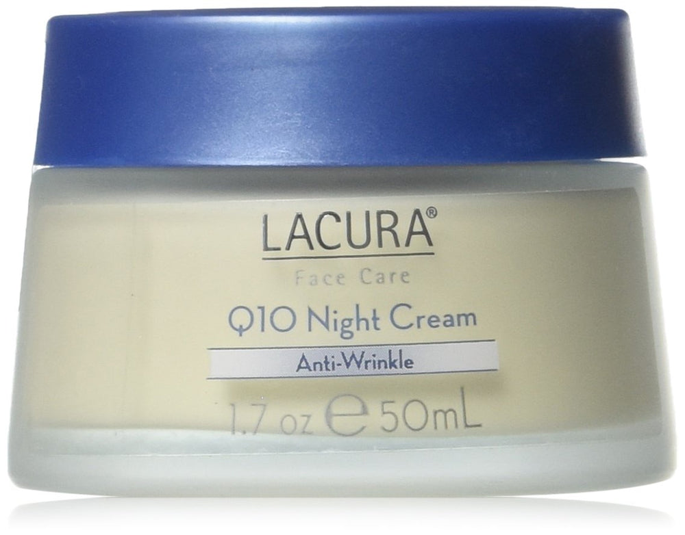 LaCura Q10 Crème Nuit Visage anti-rides dans son pot, hydratation nocturne douce