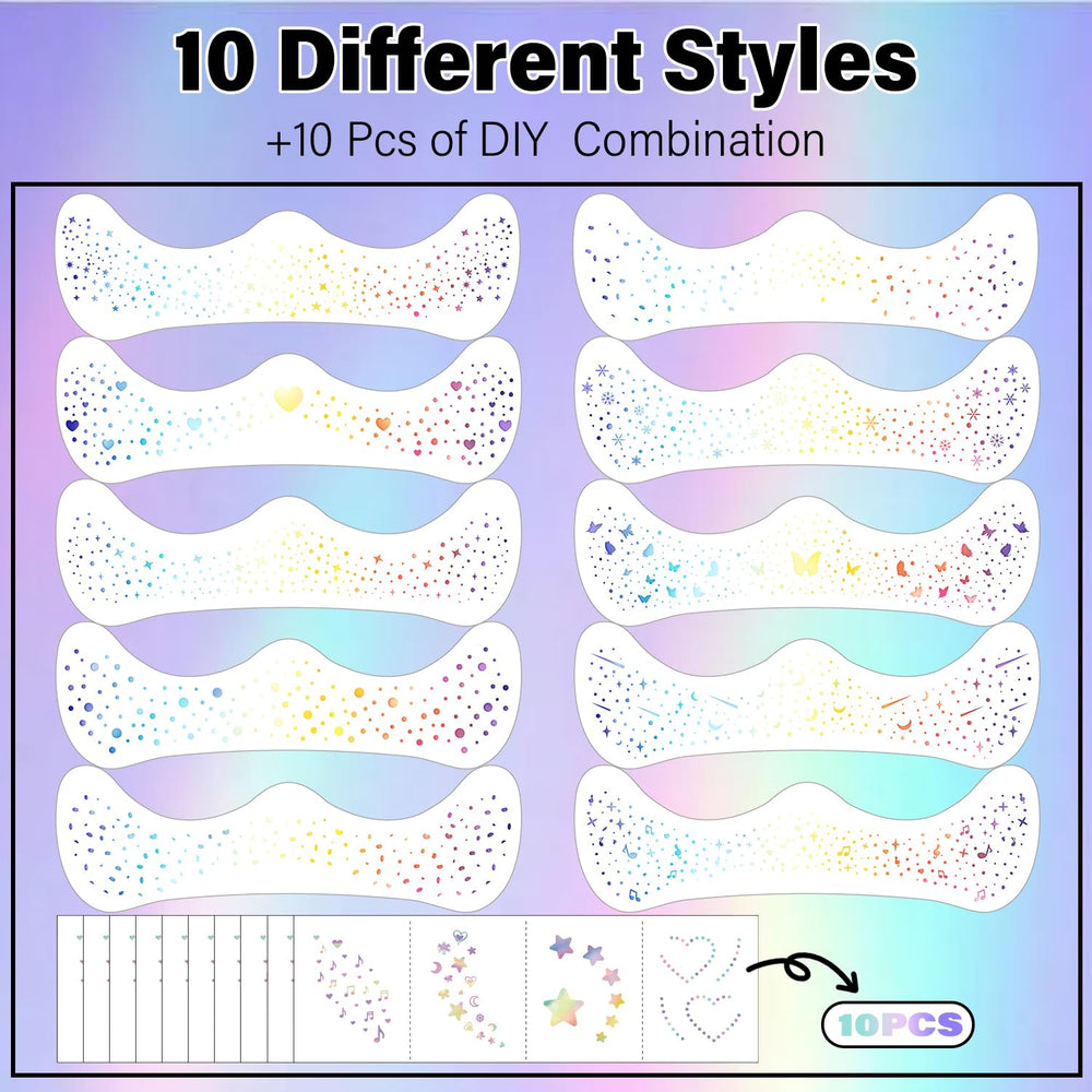 LADDYFOX patches visage paillettes holographiques pour une transformation rapide
