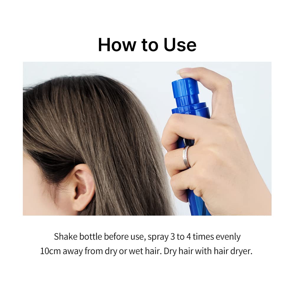 LA'DOR vaporiser à 10 cm avant et après le coiffage pour une couverture optimale.