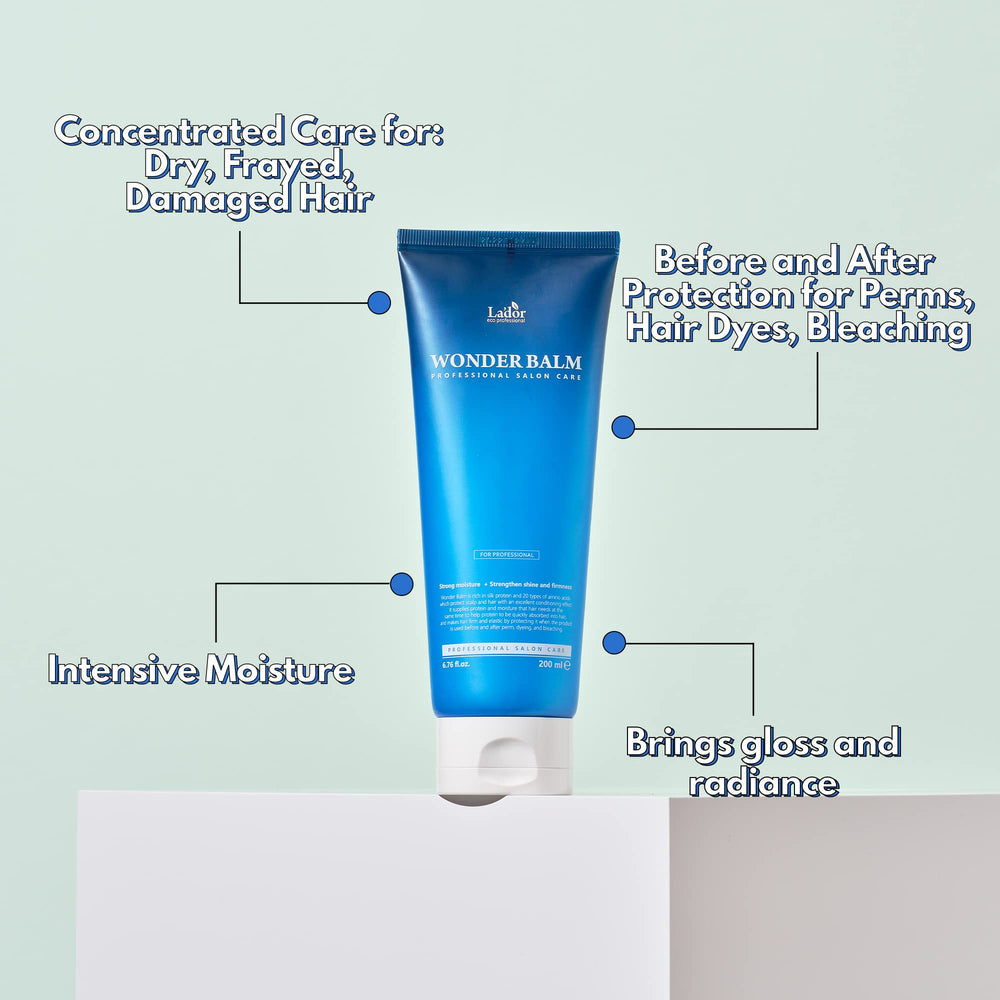 LA'DOR Wonder Balm - application polyvalente pour soin sans rinçage et rinçage.