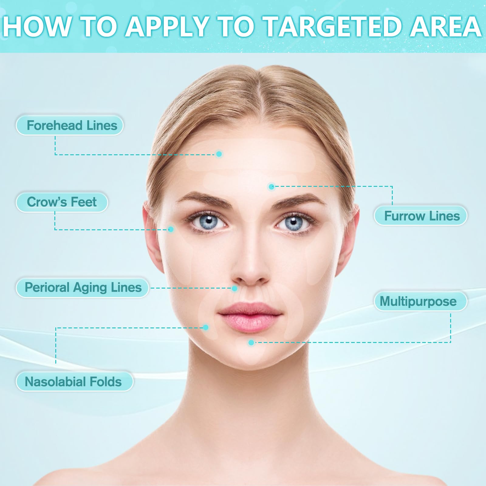 Bandes LadPemo anti-rides relaxation visage, routine nocturne