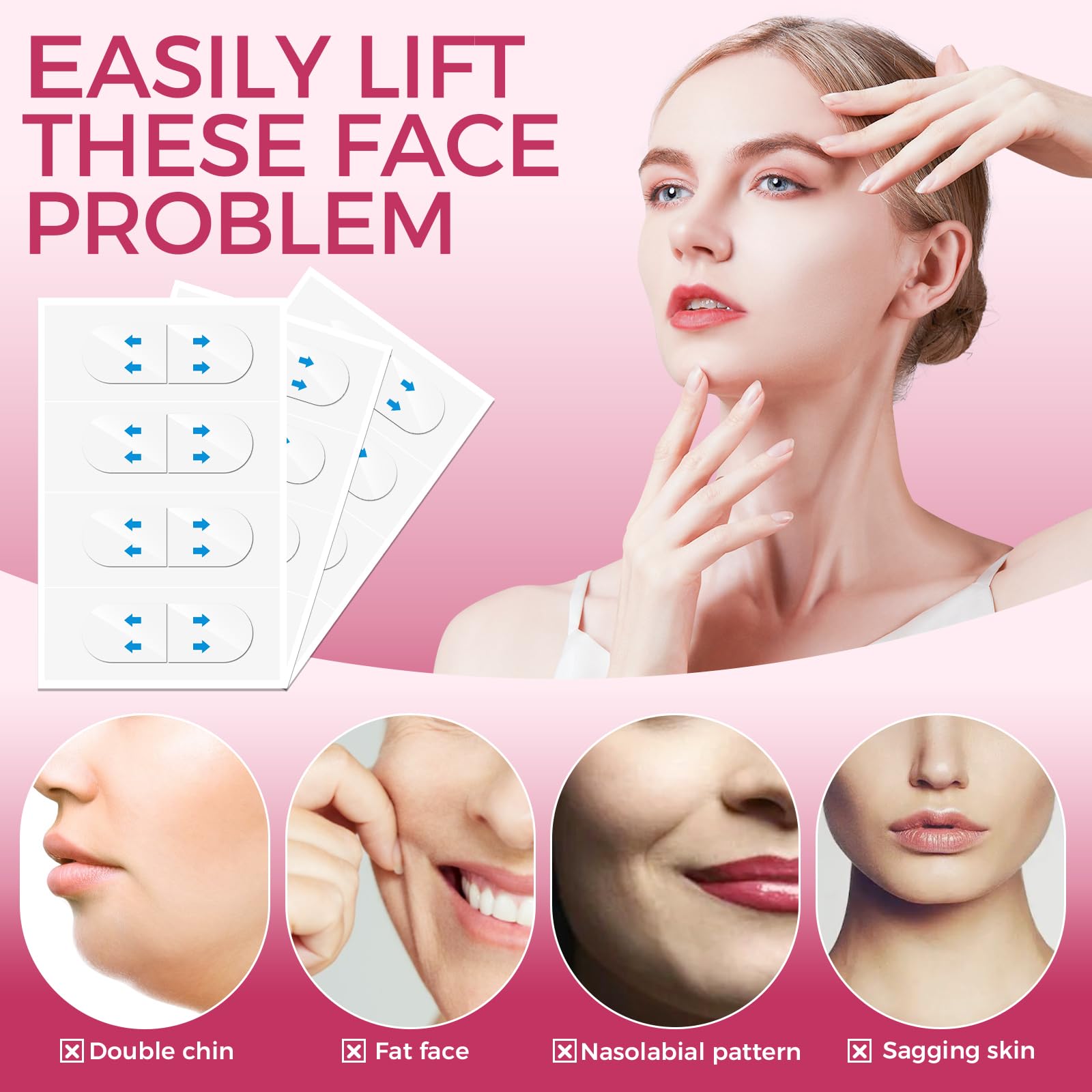 LadPemo Tape Ligne-Mandibulaire Contour: dessine la mâchoire sans chirurgie.