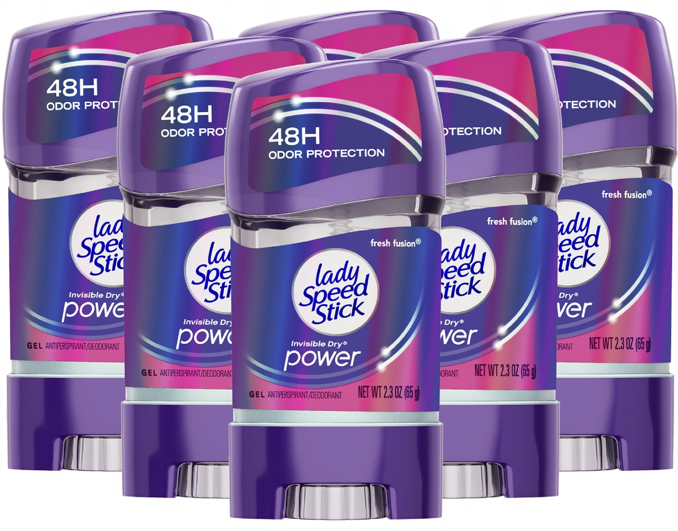 Lady Speed Stick gel antitranspirant invisible sur peau, protection longue durée sans traces.