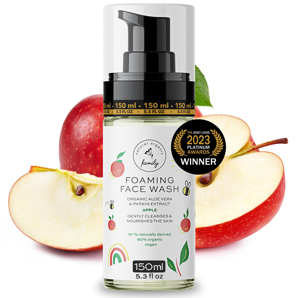 La Famille Naturelle et Bio - mousse-visage-enfants: mousse légère pour peau sensible et hydratation douce.