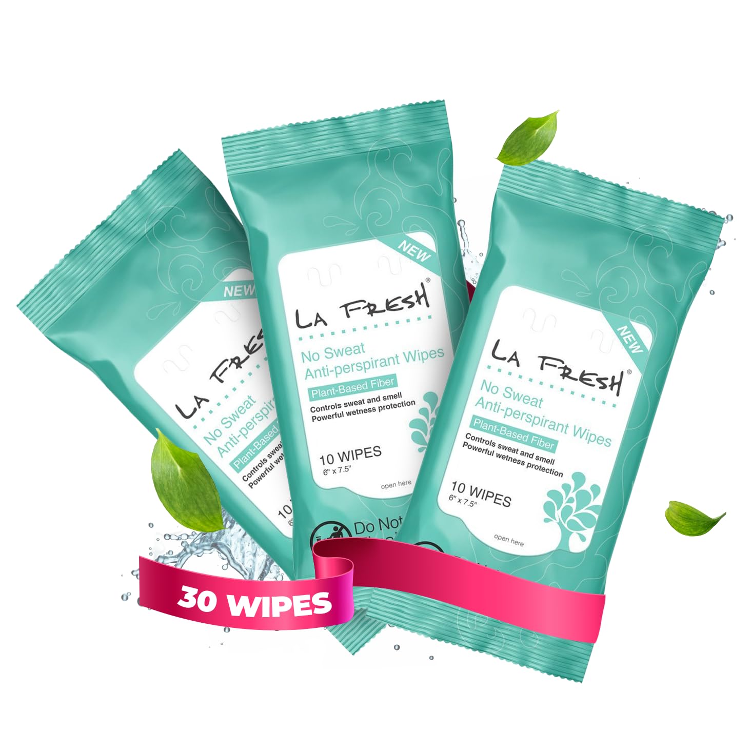 Lingettes antiperspirantes La Fresh dans un emballage poche pour une fraîcheur rapide en déplacement.