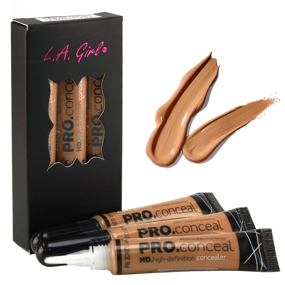 L.A. Girl GC983 Fawn, avant: couvrance légère des imperfections
