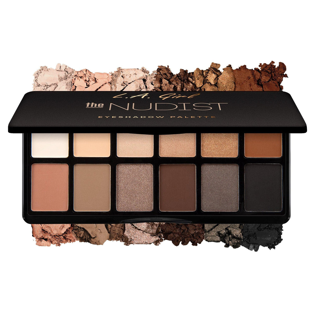 Lagirl Le Nudiste palette ouverte révèle 12 teintes nude en finitions mates et satinées.