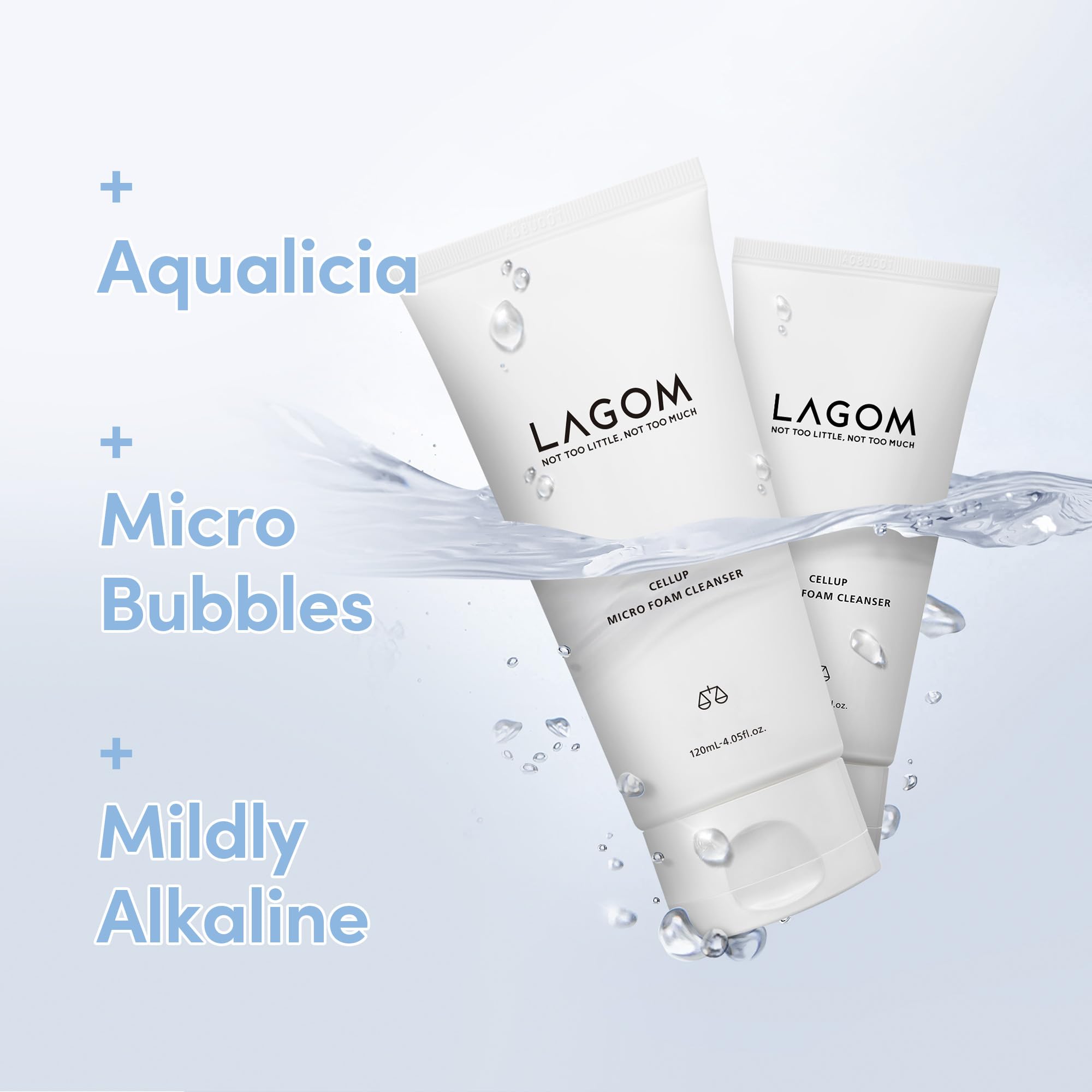 Démaquillage efficace avec LAGOM Cellup, peau nette sans double nettoyage.
