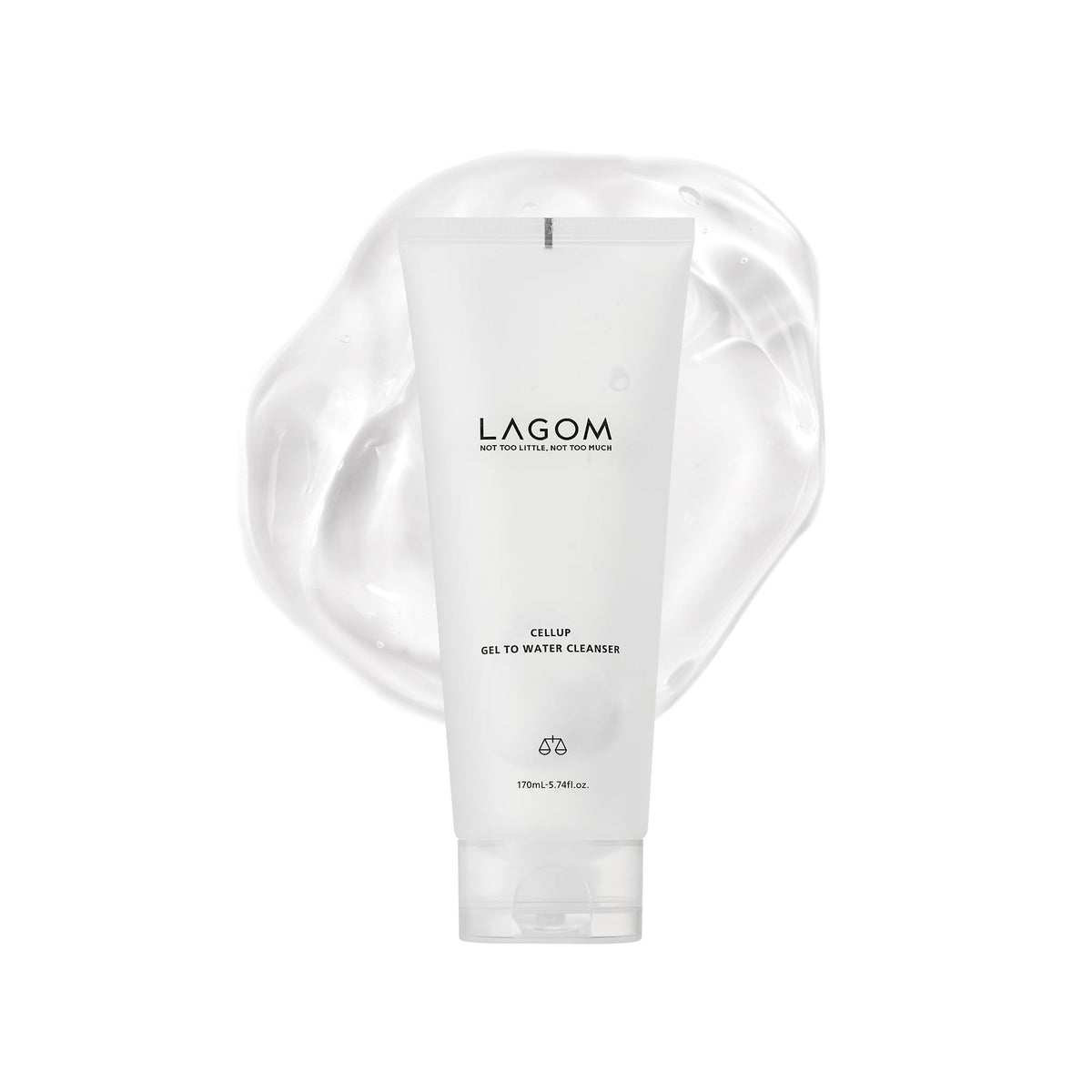 LAGOM Cellup, flacon-nettoyant, application facile pour peau nette.
