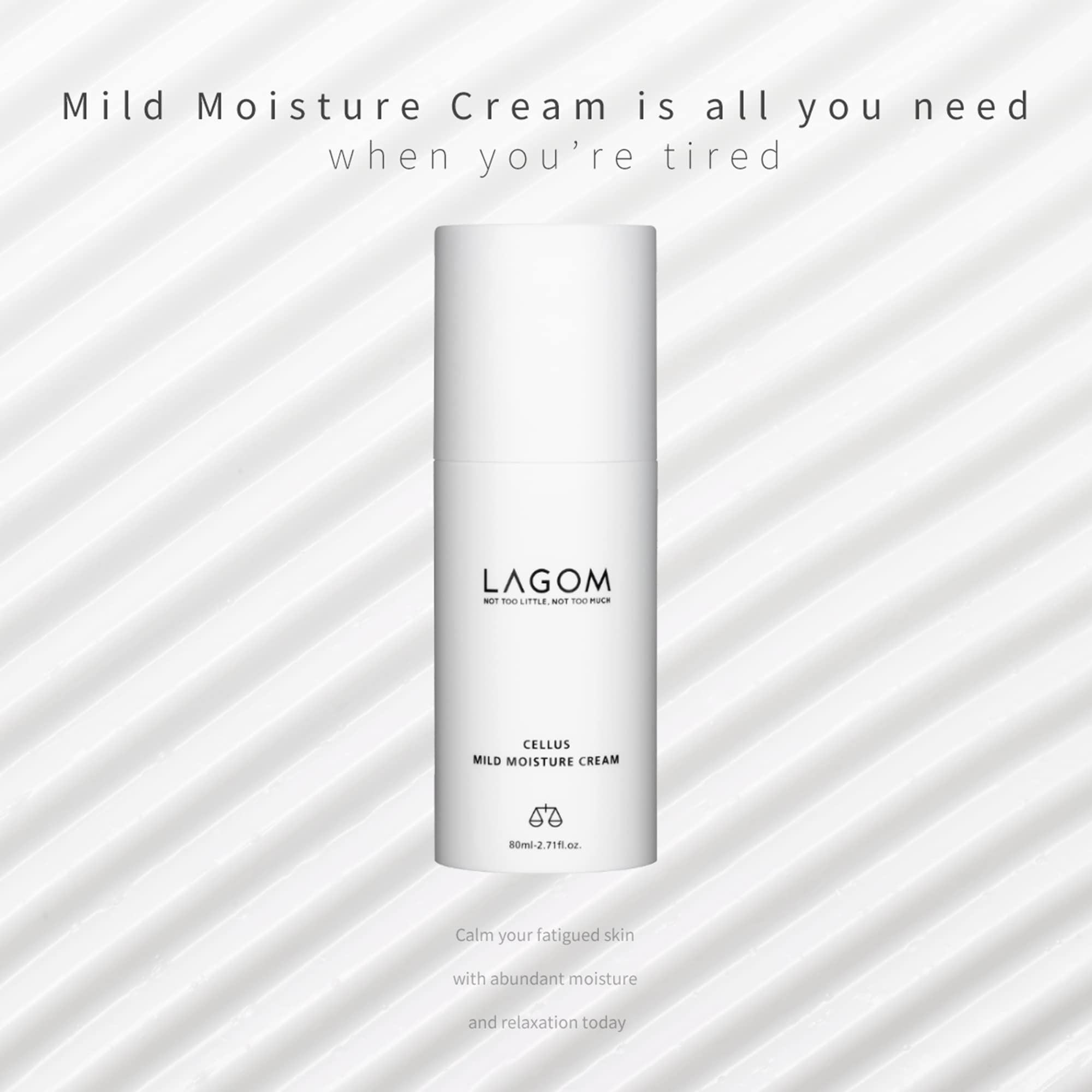 Lagom Cellus Crème Hydratante: application visage renforçant la barrière cutanée.