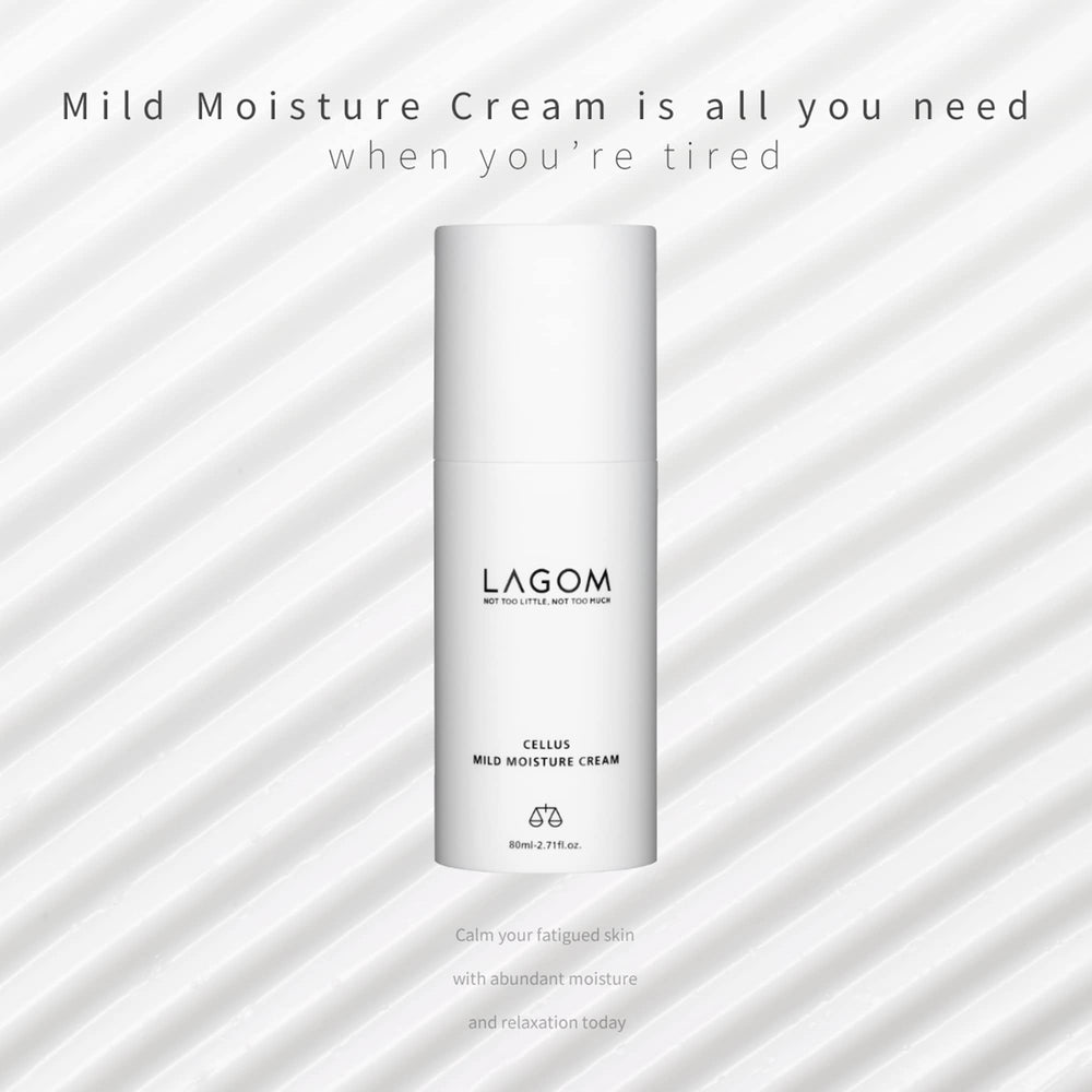 Lagom Cellus Crème Hydratante: application visage renforçant la barrière cutanée.