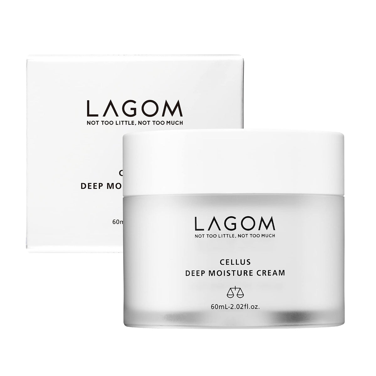 LAGOM Cellus Crème Hydratante, bouteille élégante prête à l’hydratation.