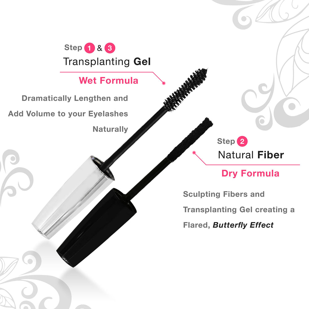 Lagure 400x fibre mascara longueur et épaisseur sur cils naturels.