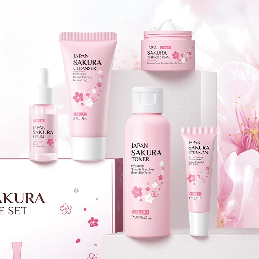 LAIKOU Sakura coffret format voyage: kit pratique pour les déplacements.