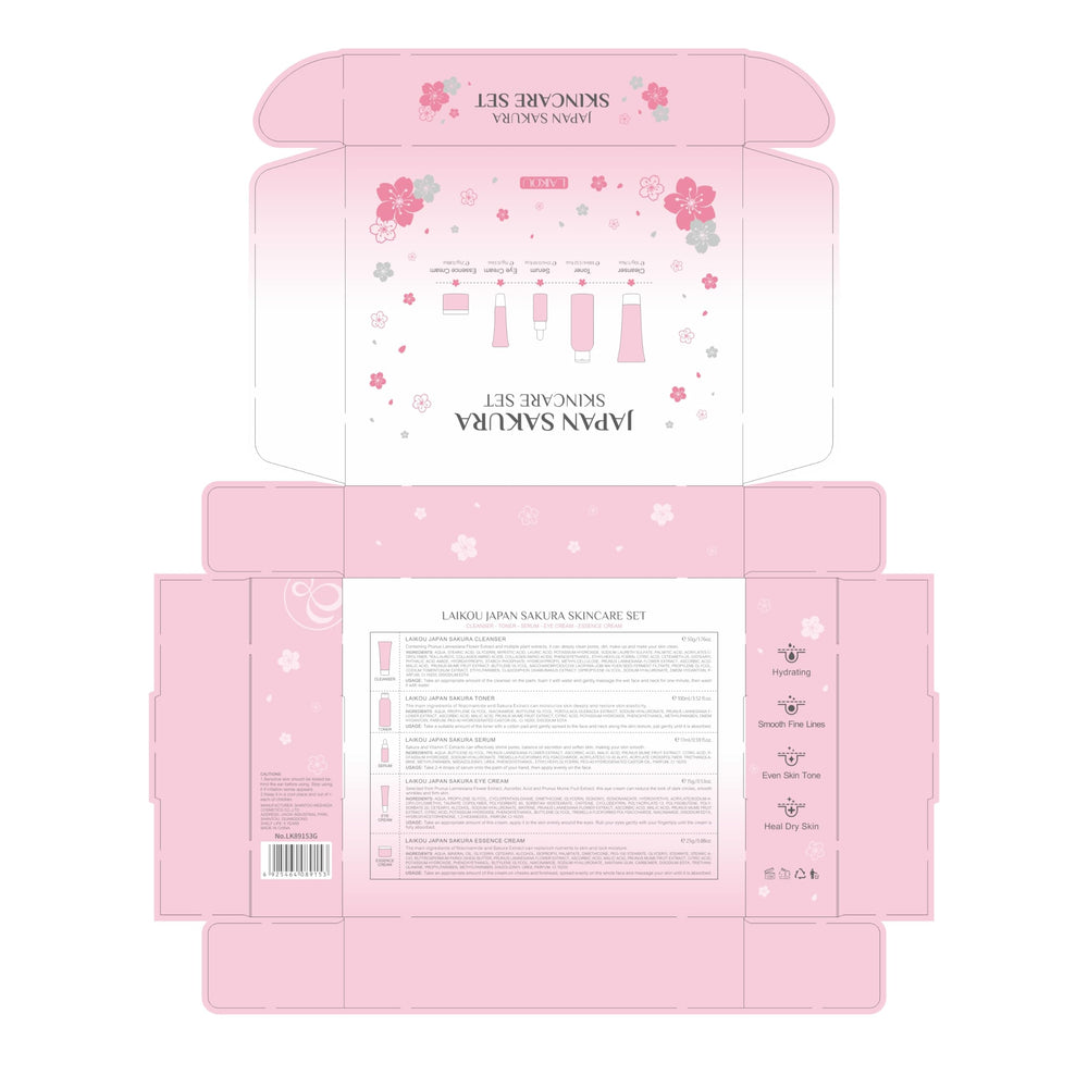 LAIKOU Sakura fleurs de cerisier: extrait doux pour peau nourrie et souple.