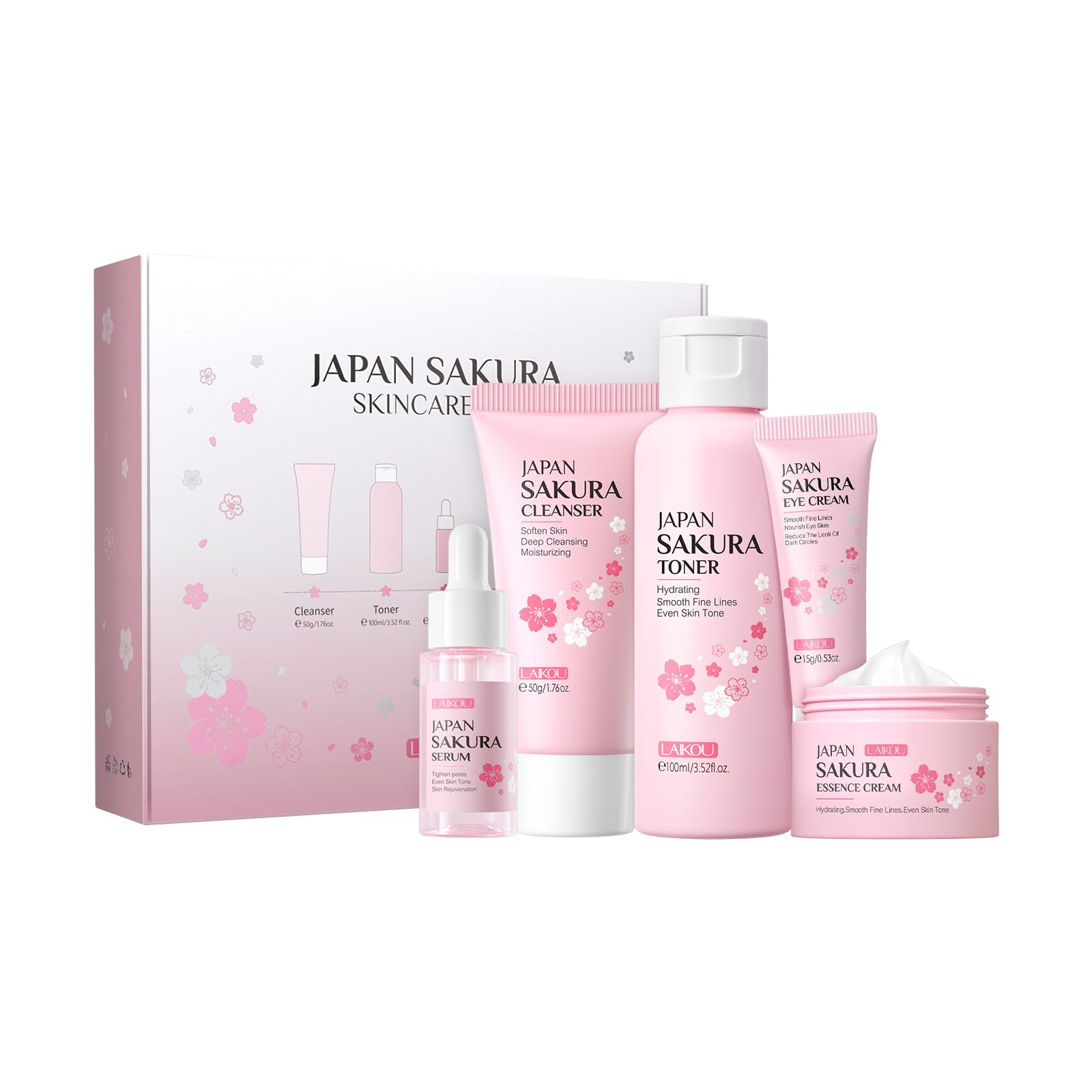LAIKOU Sakura nettoyant visage: nettoyage en profondeur pour une peau fraîche.