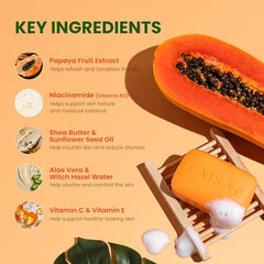 LAISAE ingrédients naturels – papaye et aloe vera avec vitamine C.