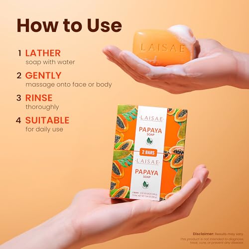 LAISAE papaye – rituel hydratant quotidien pour peau éclatante.