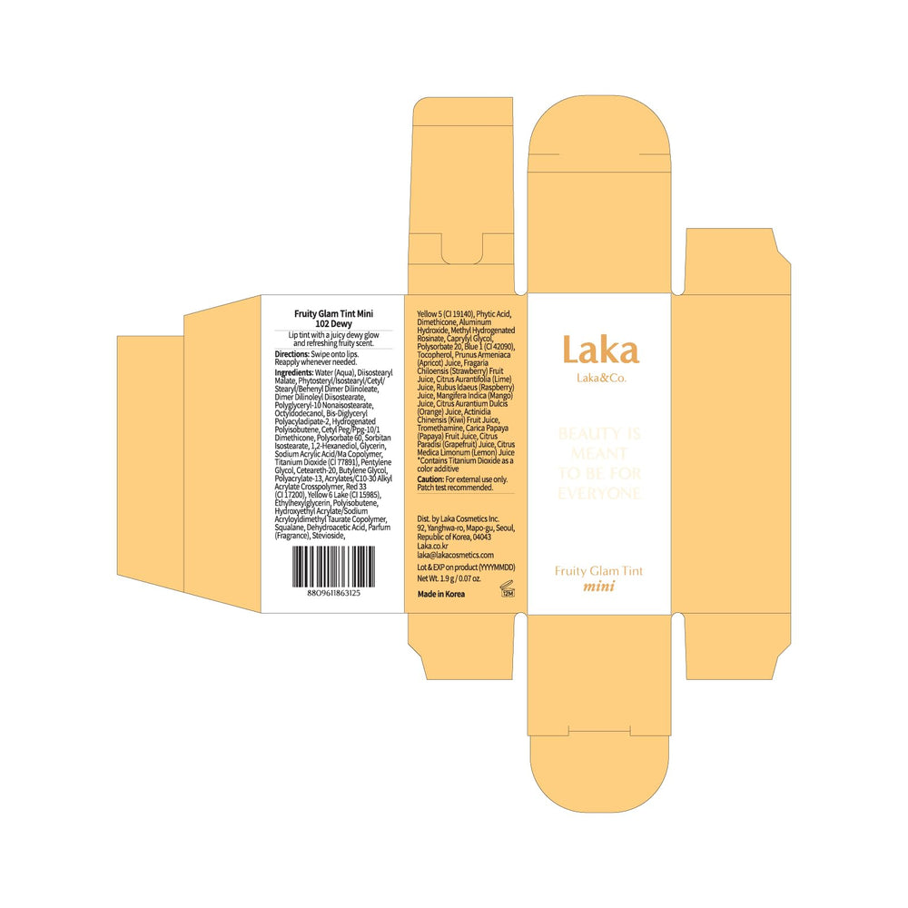 Laka Fruity Glam Lip Tint Mini — look K-Beauty moderne et sans effort.