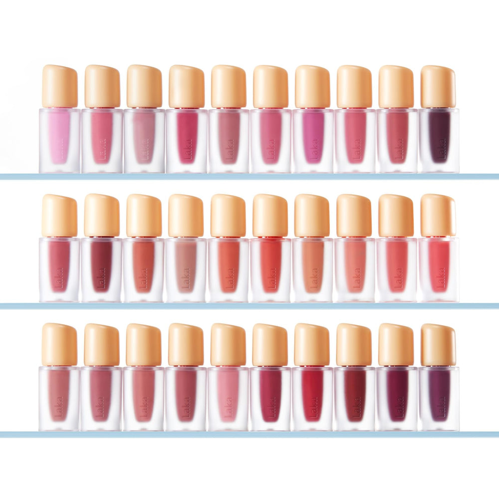 Laka Fruity Glam Lip Tint Mini — pigmentation vive et tenue longue durée.