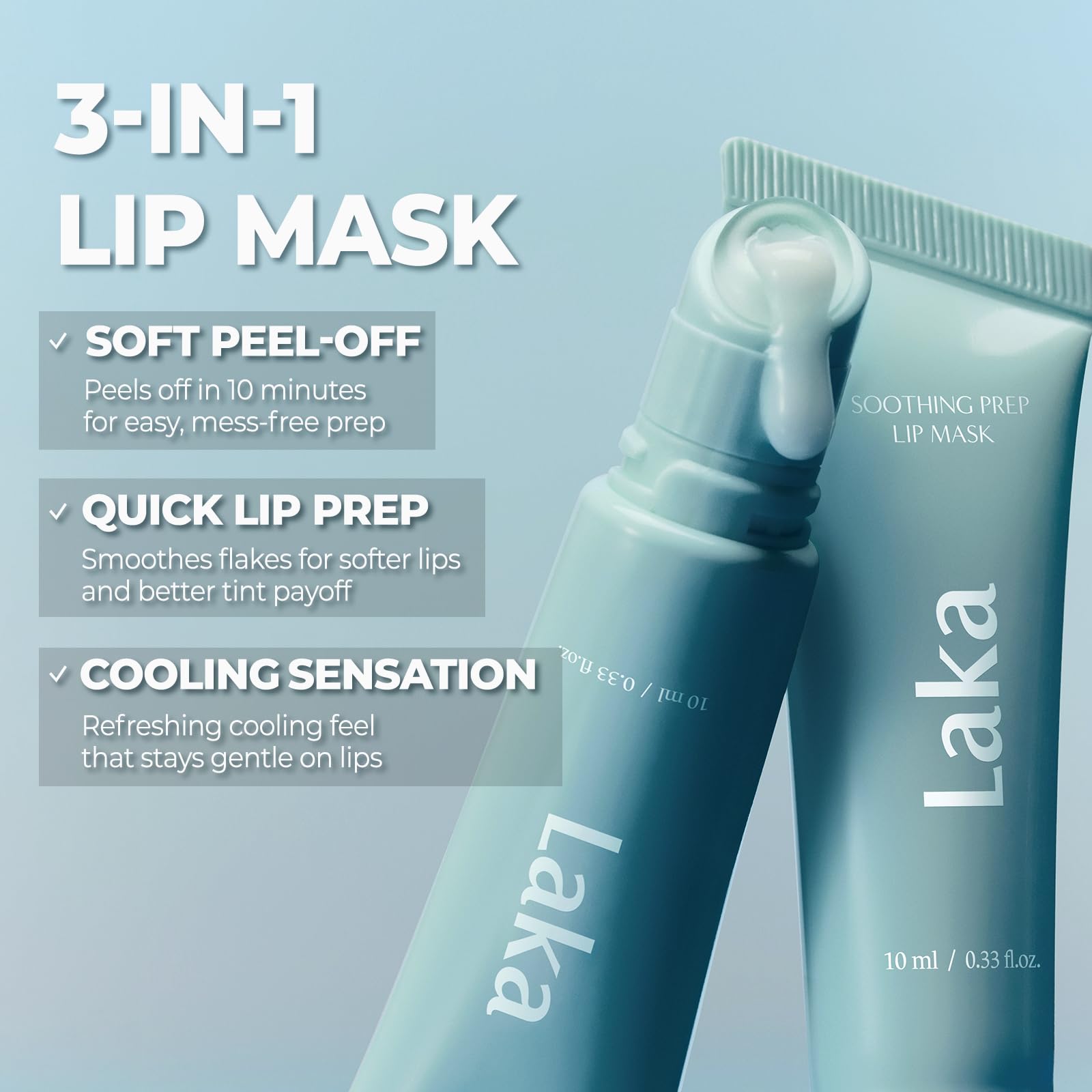 Laka Masque Lèvres menthol rafraîchissant et apaisant.