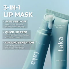 Laka Masque Lèvres menthol rafraîchissant et apaisant.