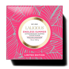 Pot 16oz du gommage Endless Summer de LALICIOUS, pratique pour routine hydratante
