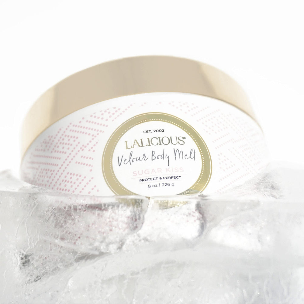 LaLicious Sugar Kiss Velour Body Melt masque mains et pieds pour peau satinée.