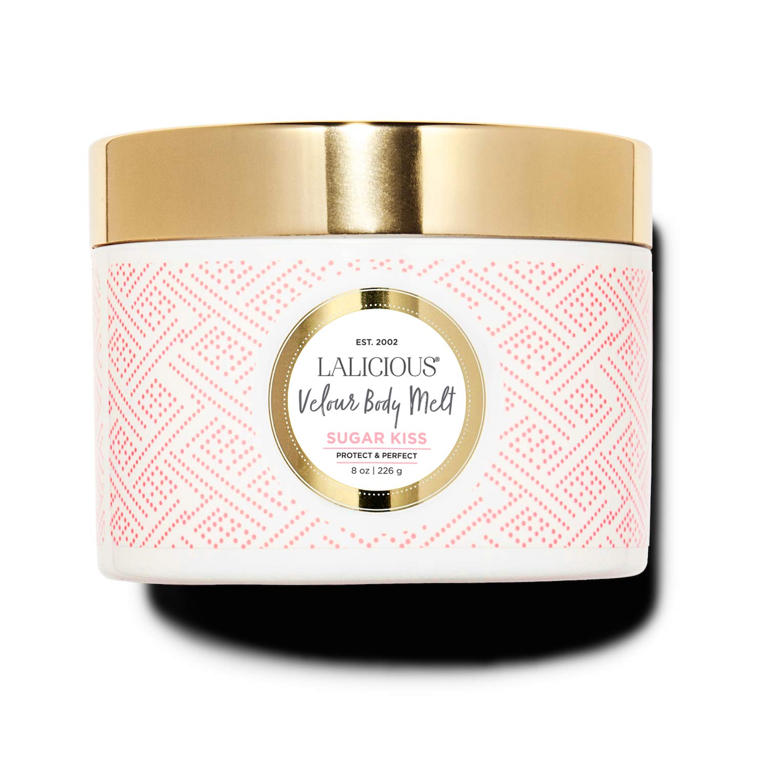 LaLicious Sugar Kiss Velour Body Melt montre sa texture gel qui se transforme en huile nourrissante.