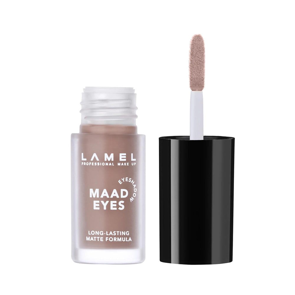 LAMEL Maad Eyes №401 — teinte taupe-brun, fini crème mat, tenue longue durée.