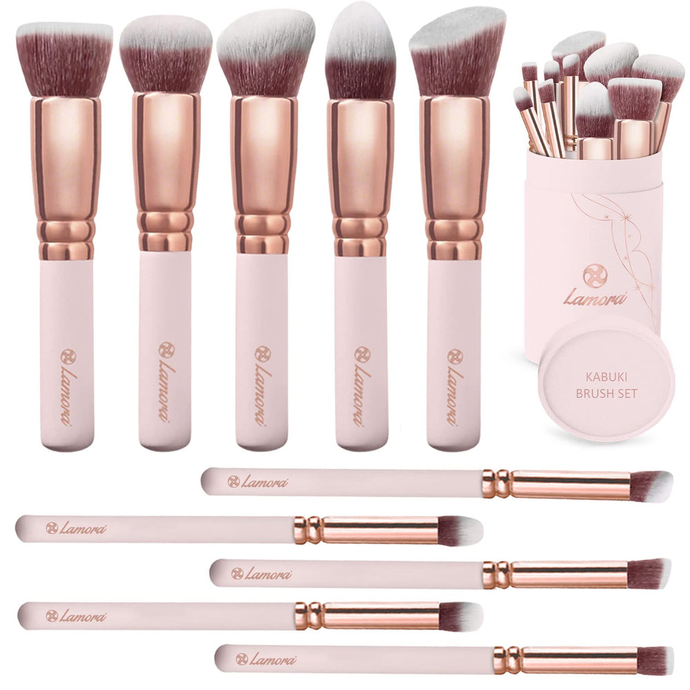 Lamora kit pinceaux Kabuki — ensemble élégant pour rangement pratique