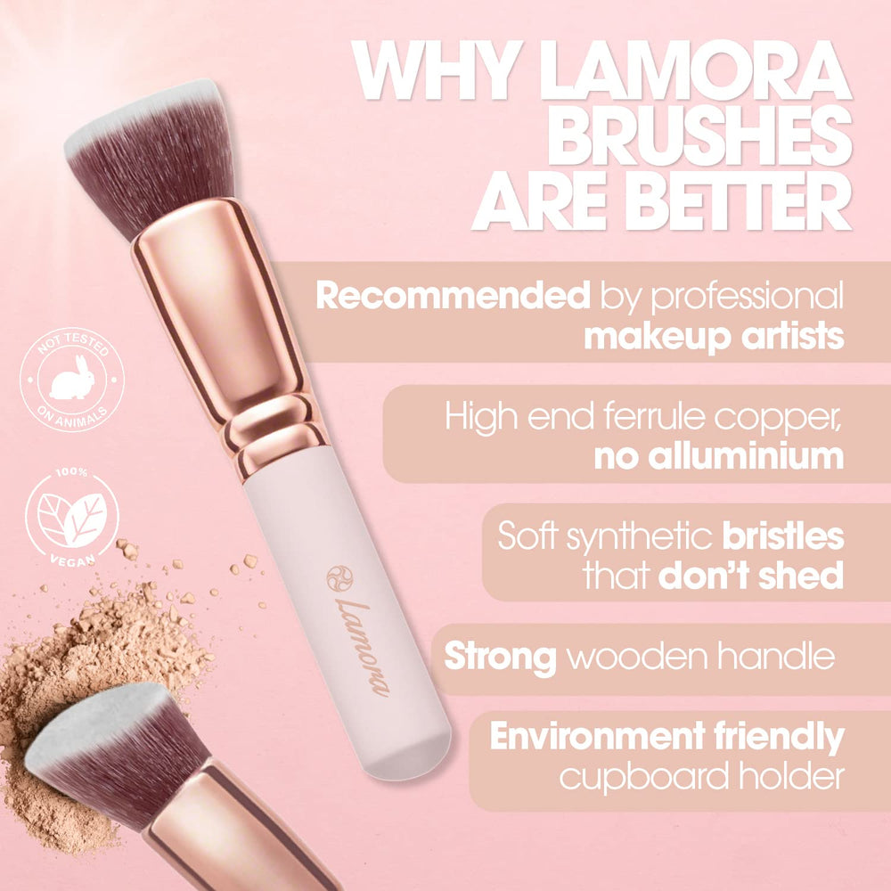 Lamora pinceau concealer Kabuki — retouche ciblée et texture naturelle