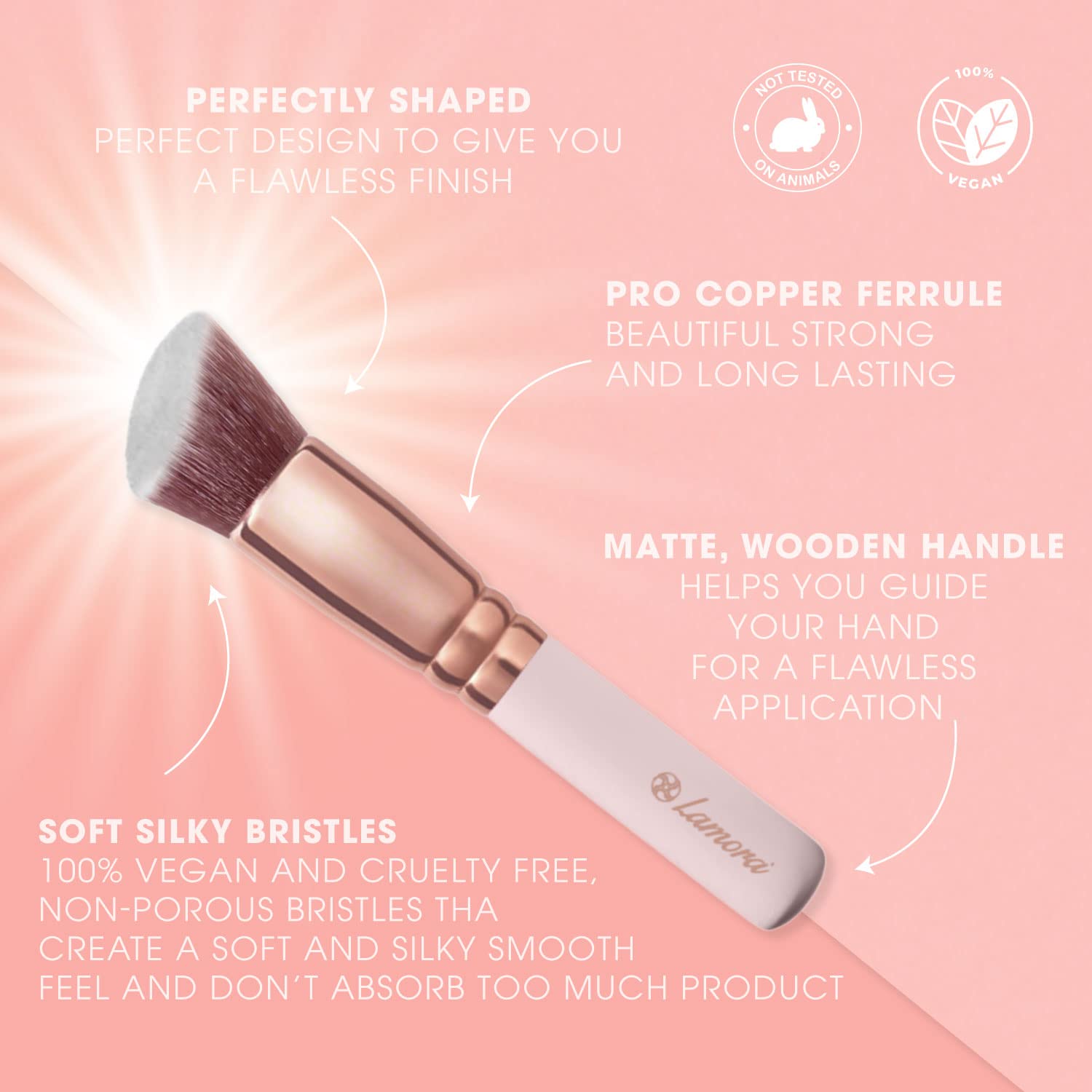 Lamora pinceau contour Kabuki — définition nette et contouring subtil